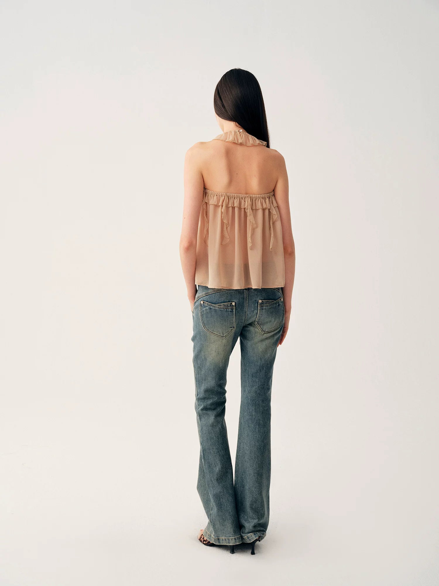 Ruffle Halter Cami Top