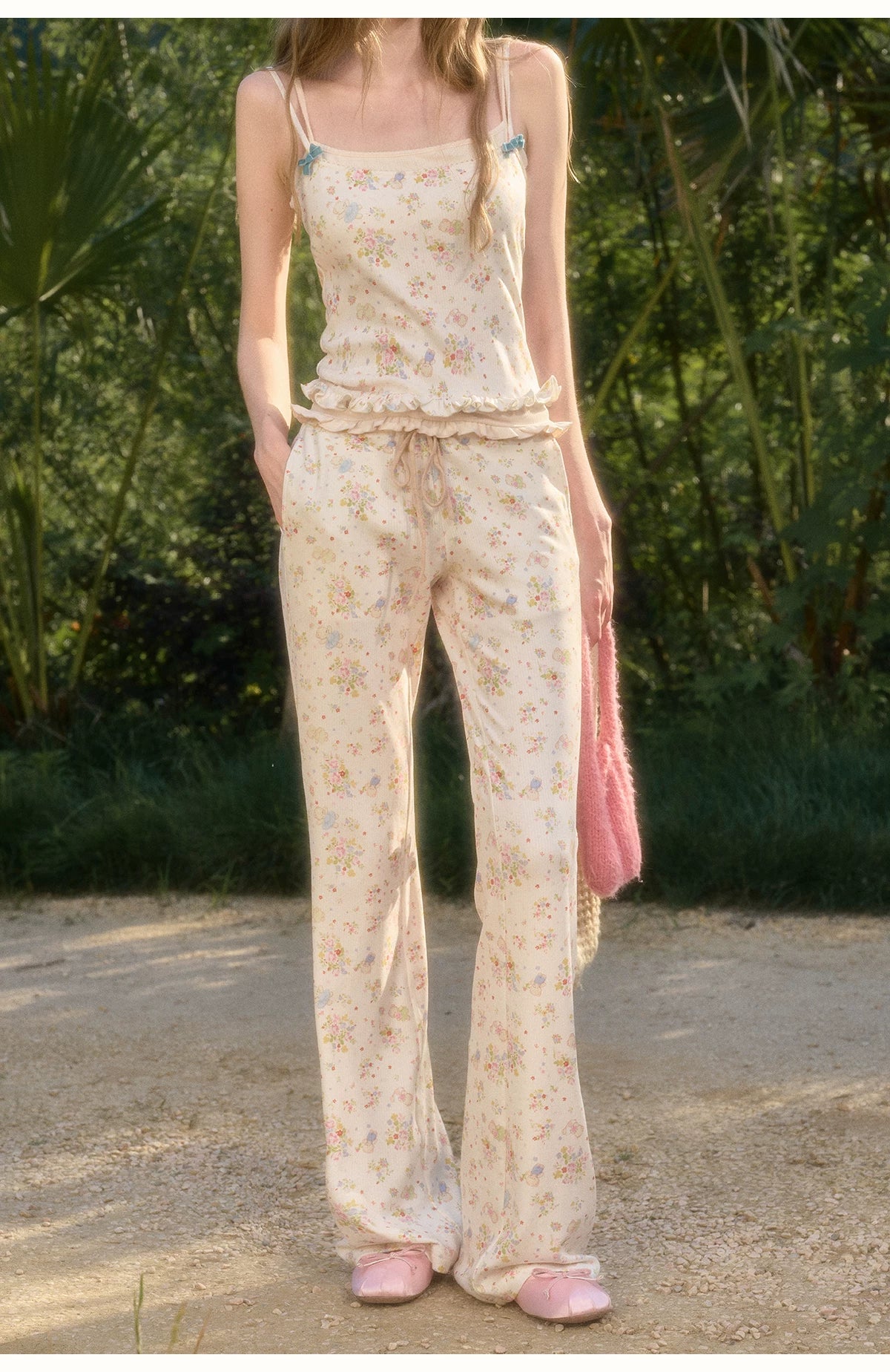 Floral Knit Layered Set