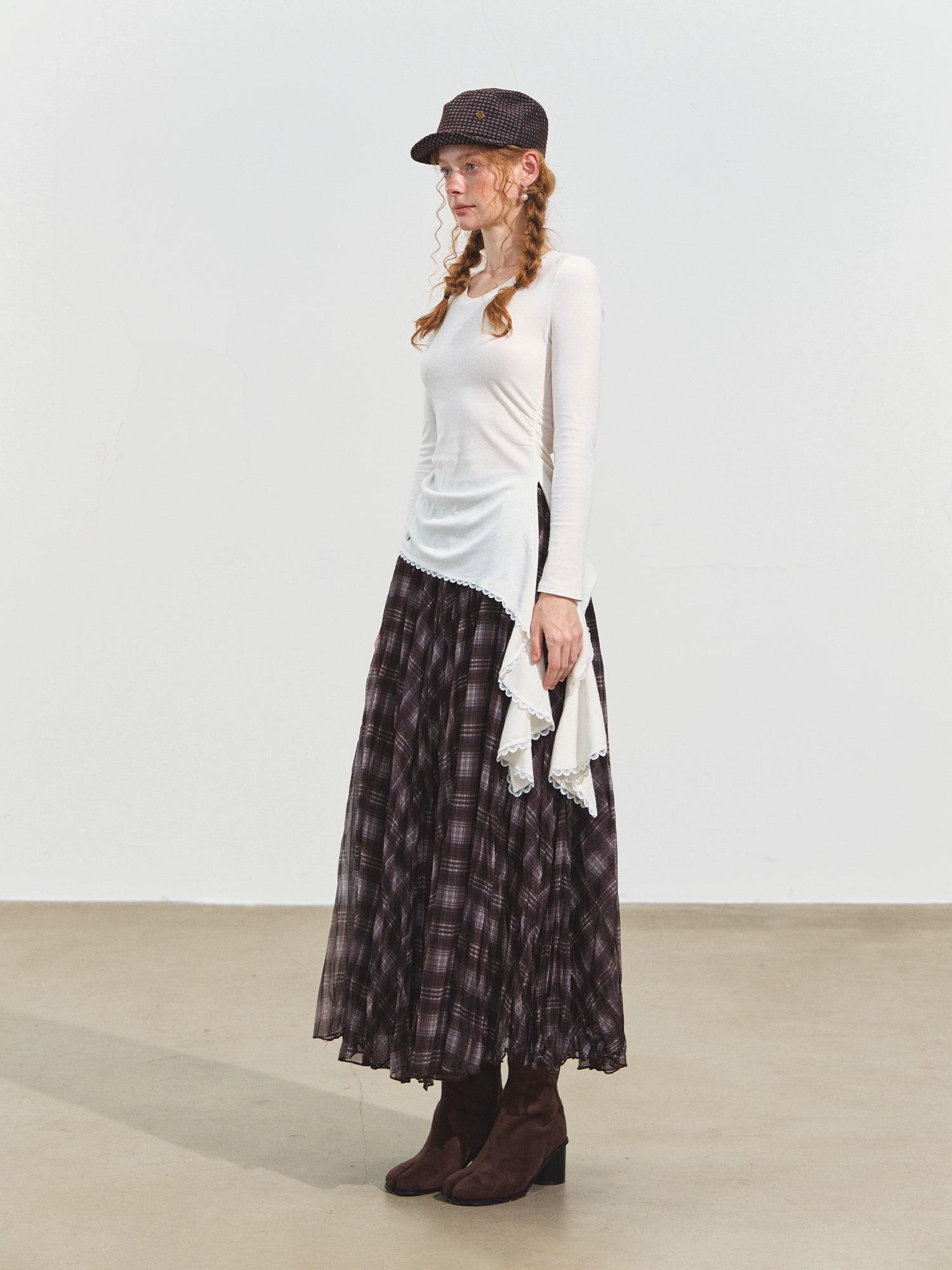 Sweetheart Neck Asymmetric Ruched Top
