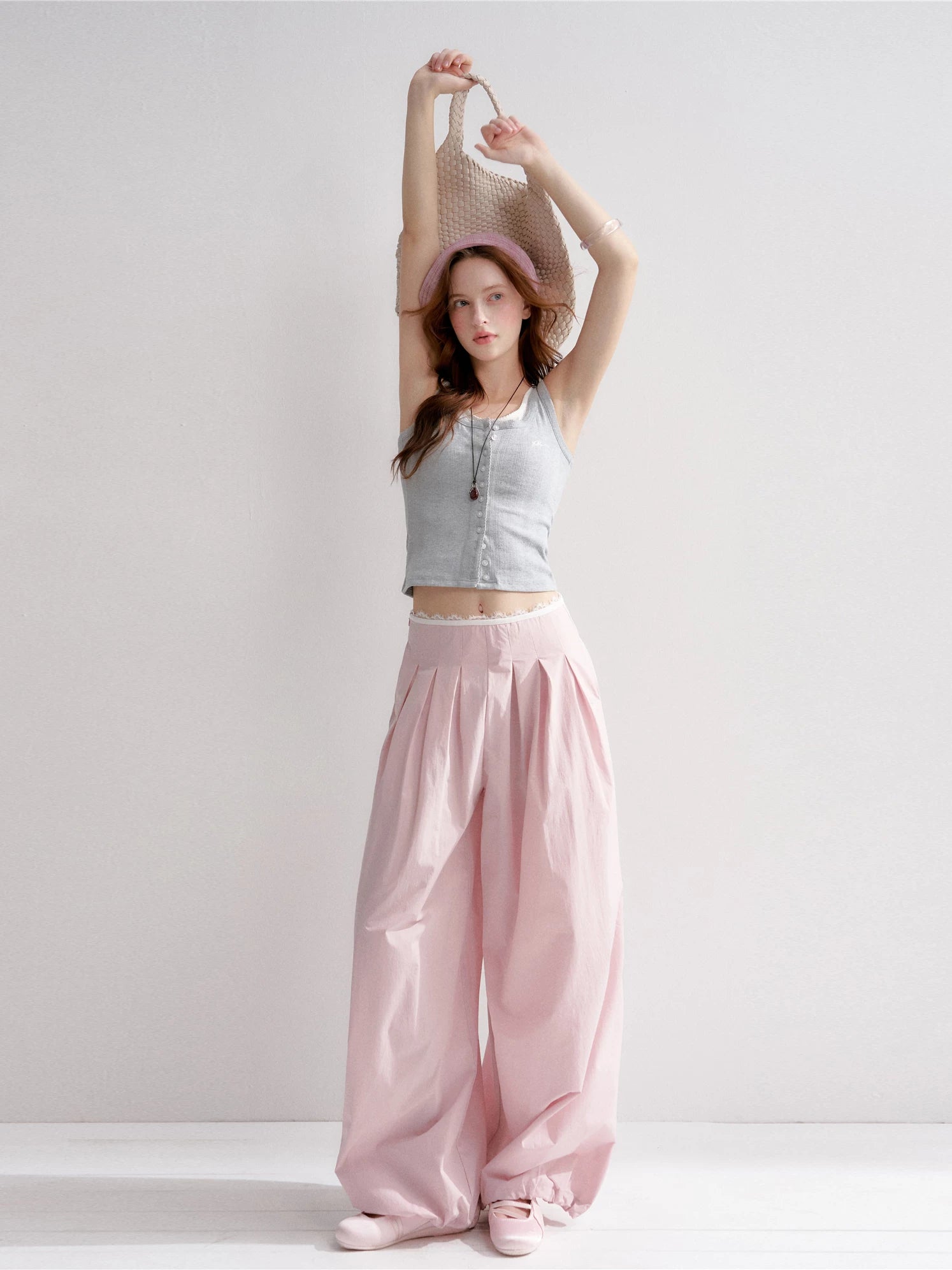 Pleated Balloon Pants