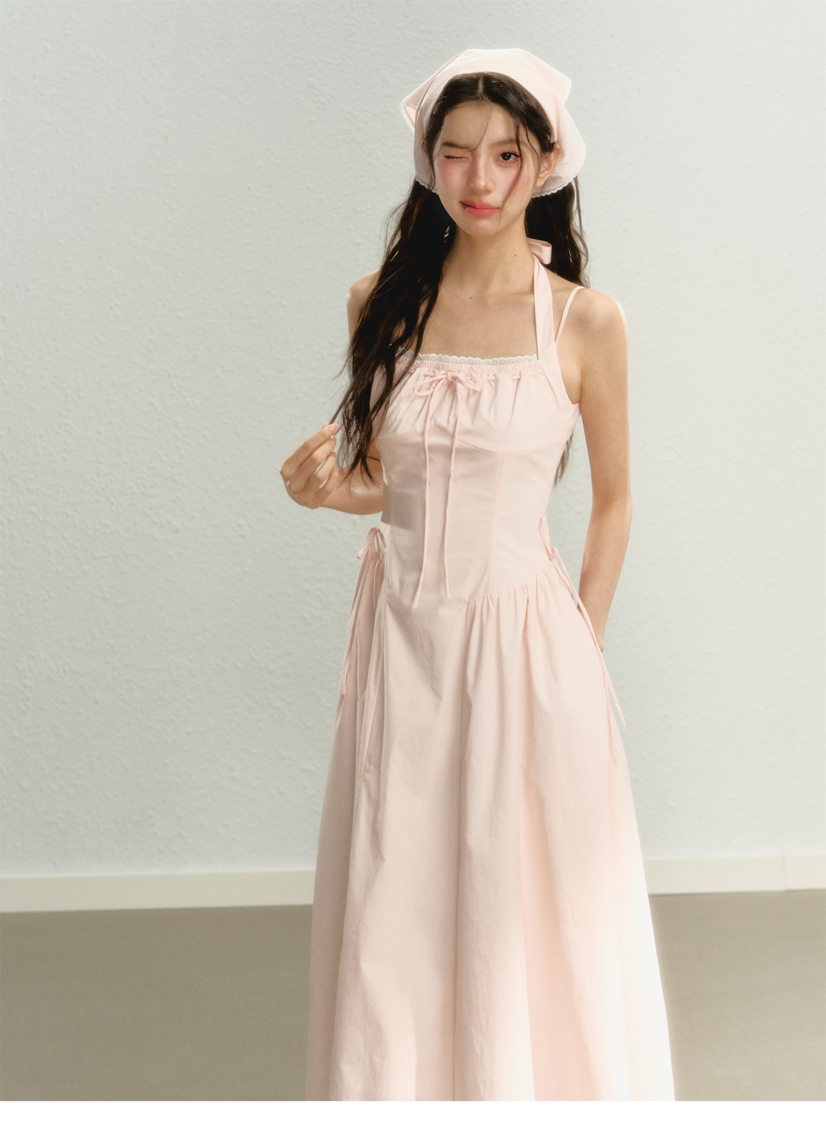 Pink Spaghetti Strap Dress