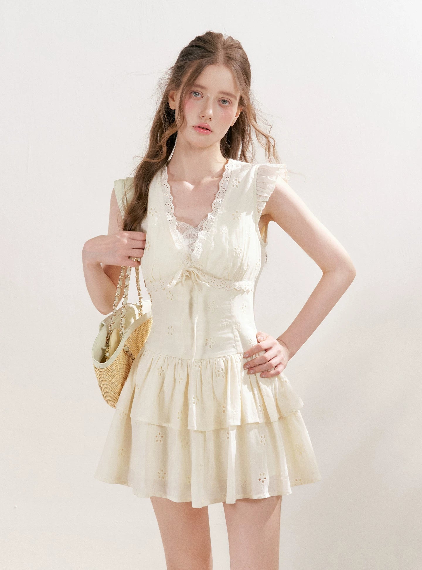 Vasilisa Embroidered Tiered Dress