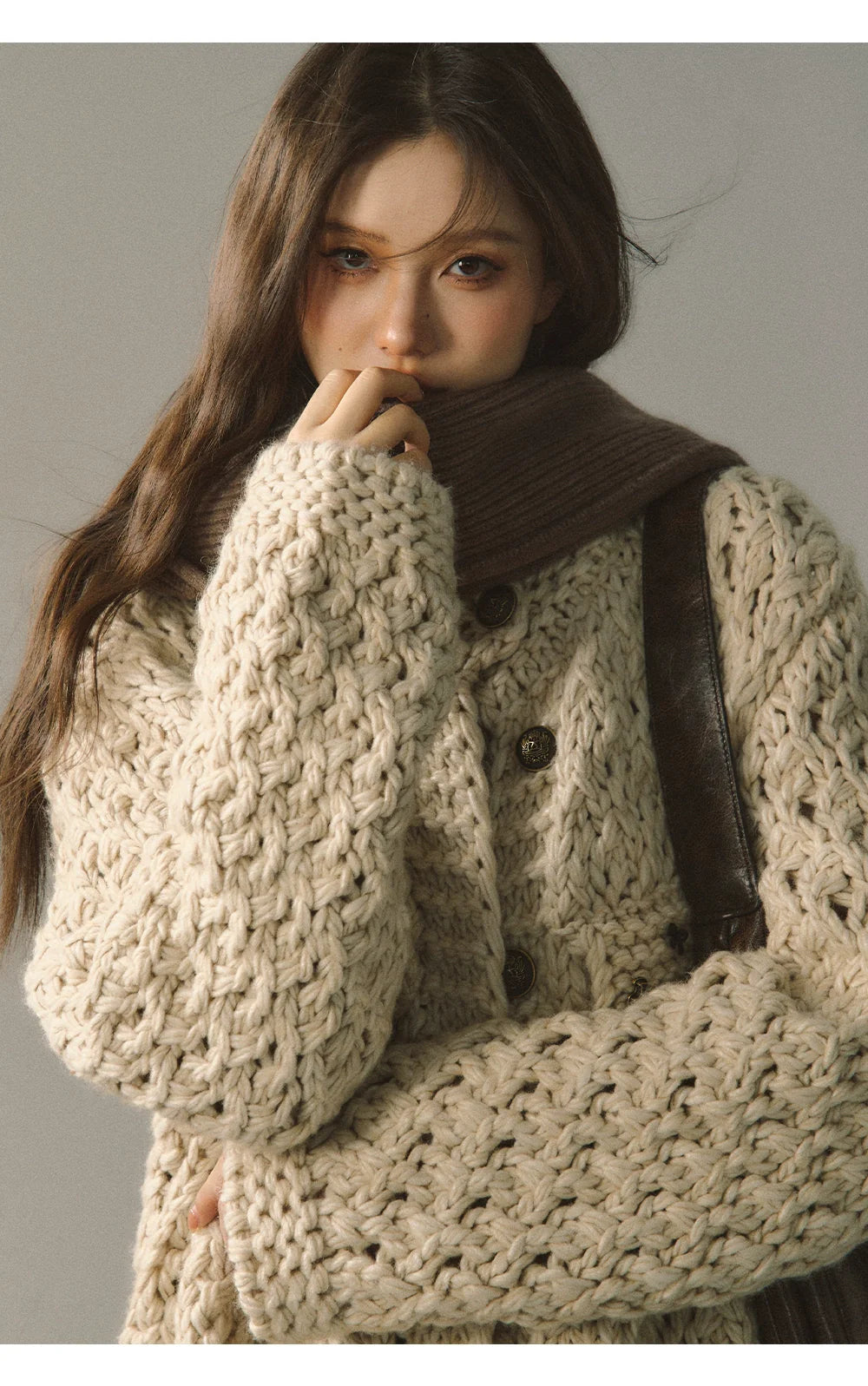 Chunky Yarn Knit Cardigan