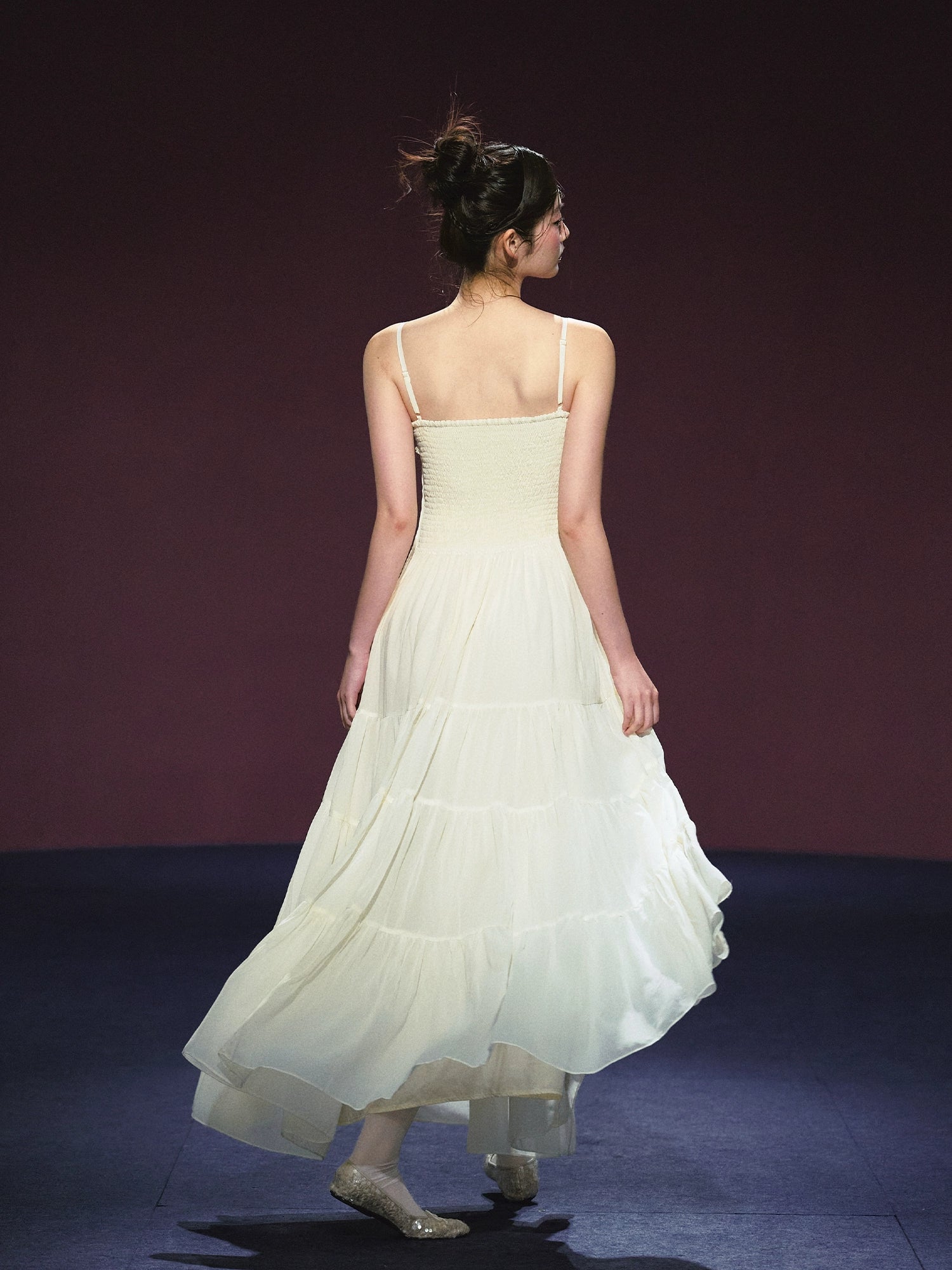 Embroidered V-Neck Slip Dress