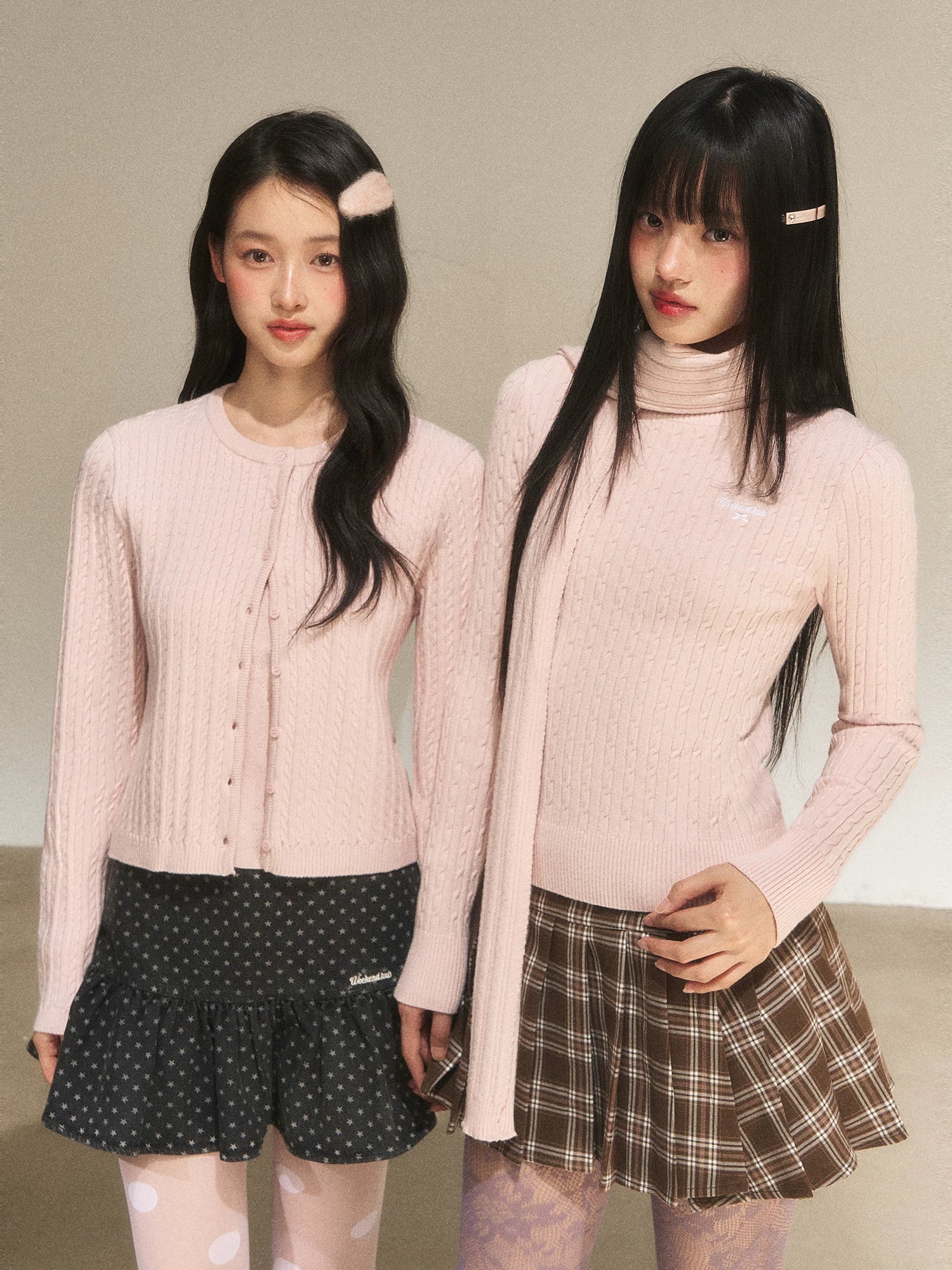 Pink Knit Pullover Sweater