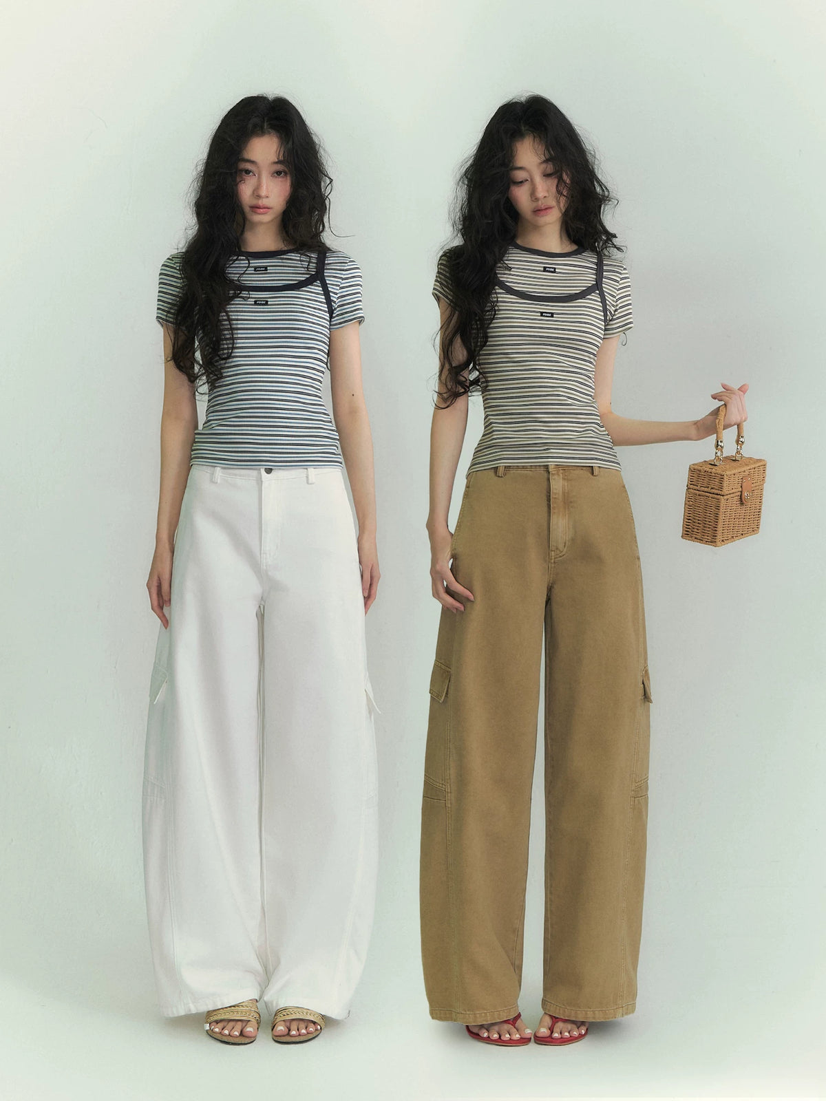 Stripe Tee & Cami Set