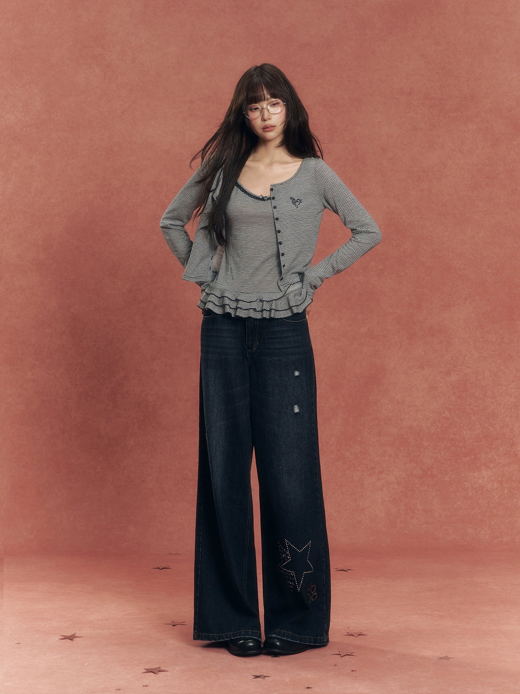 Star Paw Rhinestone Jeans