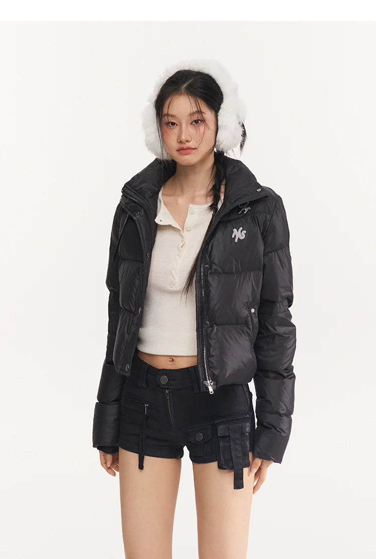 Ribbed Knit Logo Crewneck Top