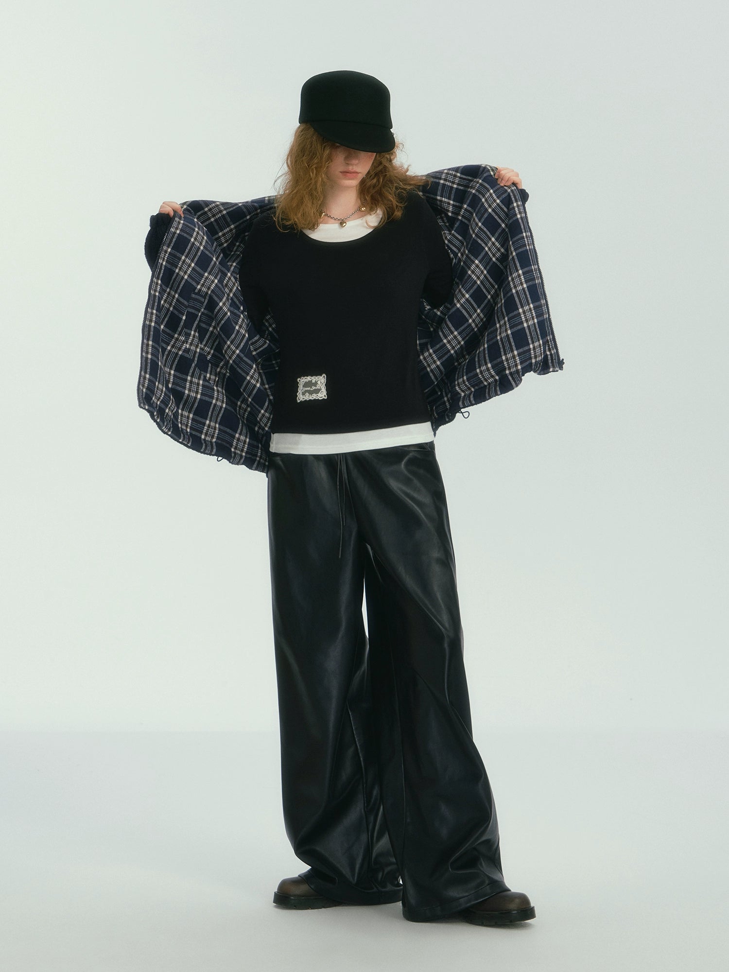 Reversible Plaid Fleece Jacket