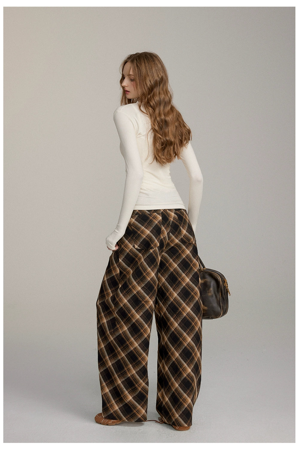 Relaxed Fit Curved-Cut Trousers