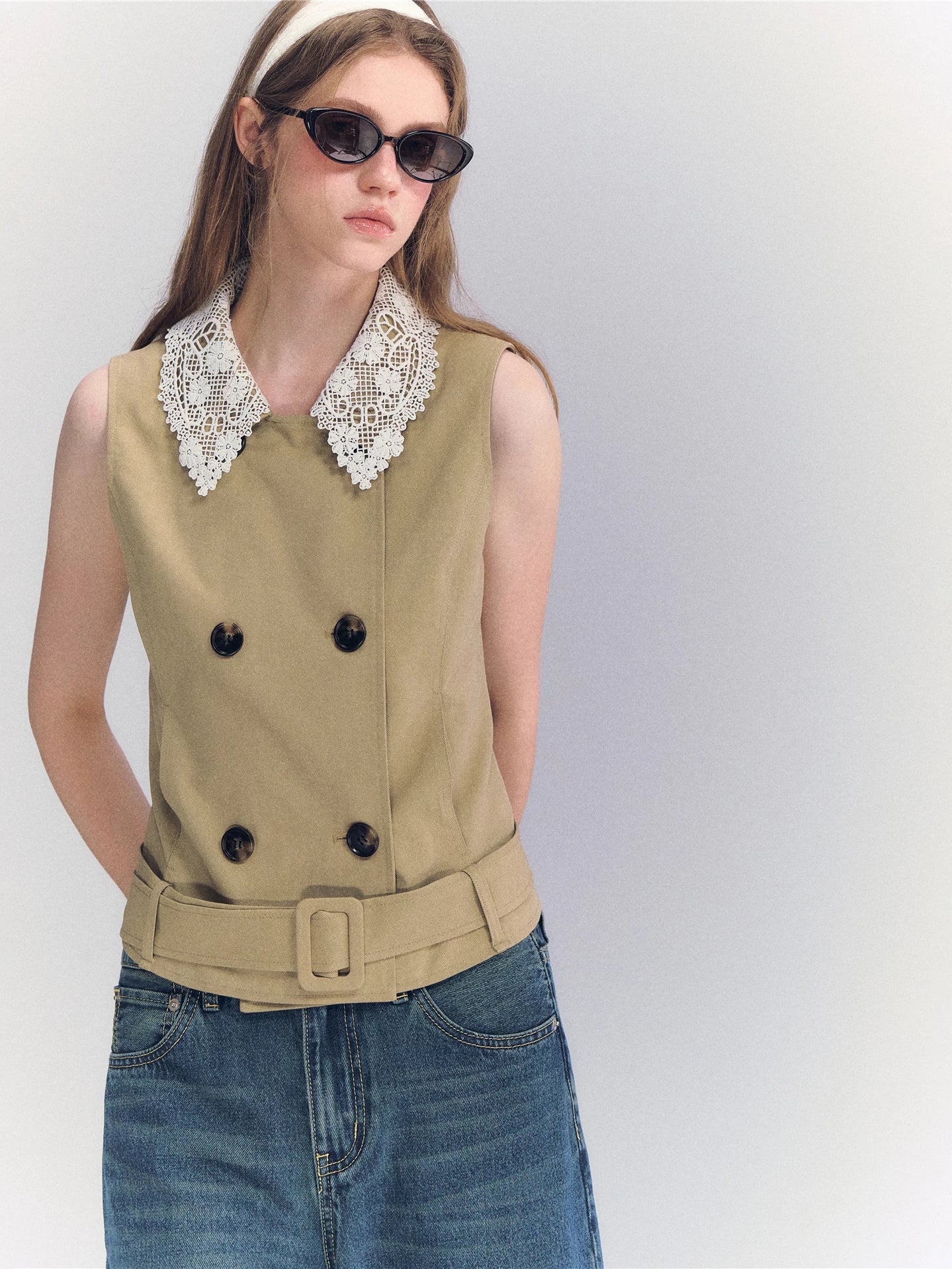 Lace Collar Cape Jacket