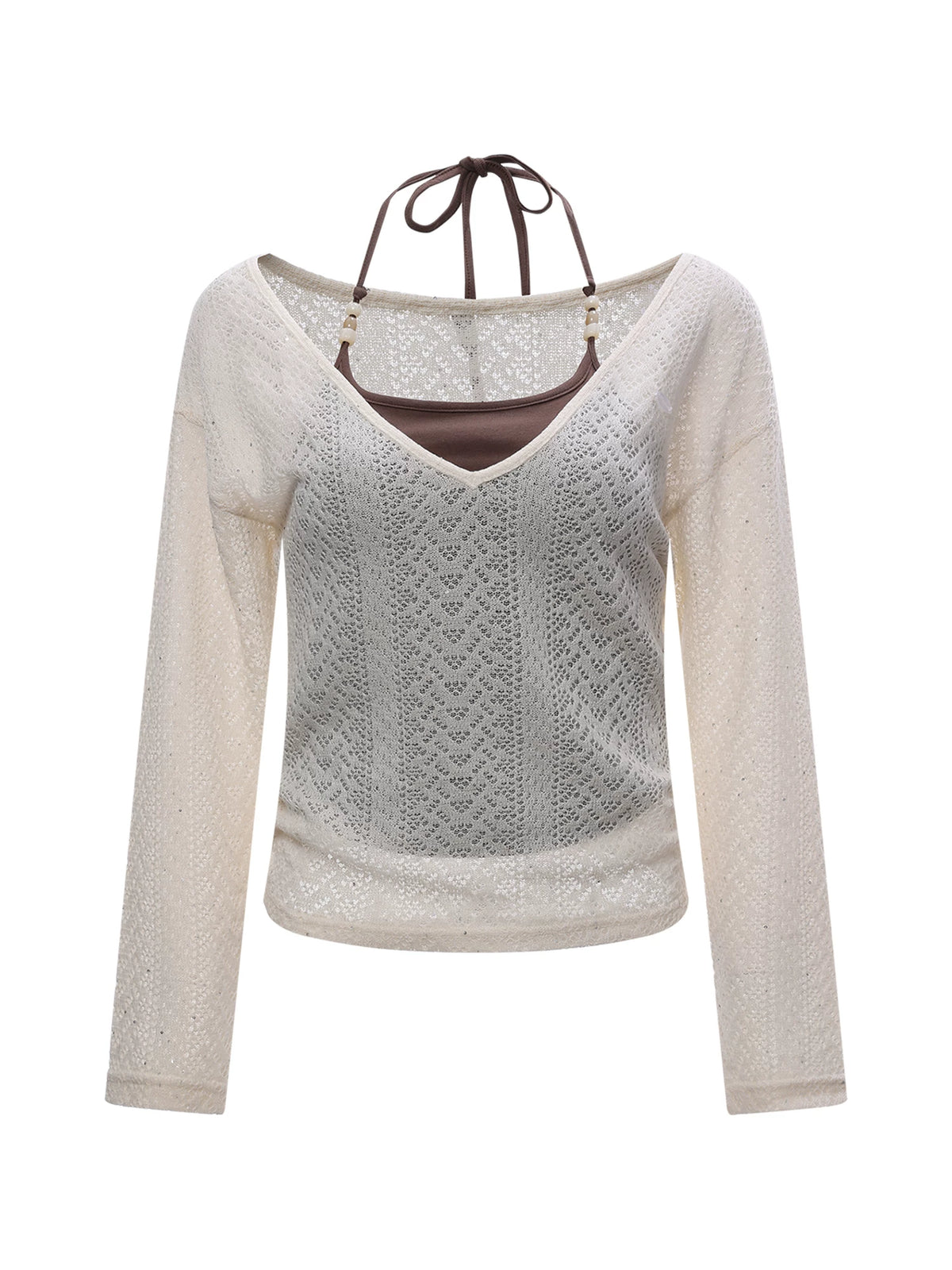 Beaded Cami Knit Set