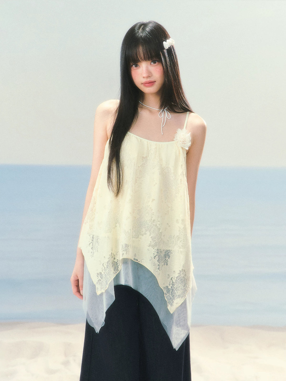 Double-Layer Lace Camisole Top