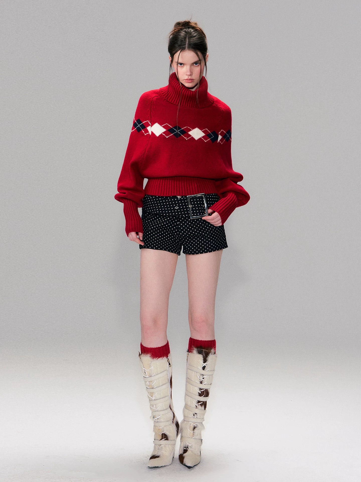 Argyle Wool Knit Sweater
