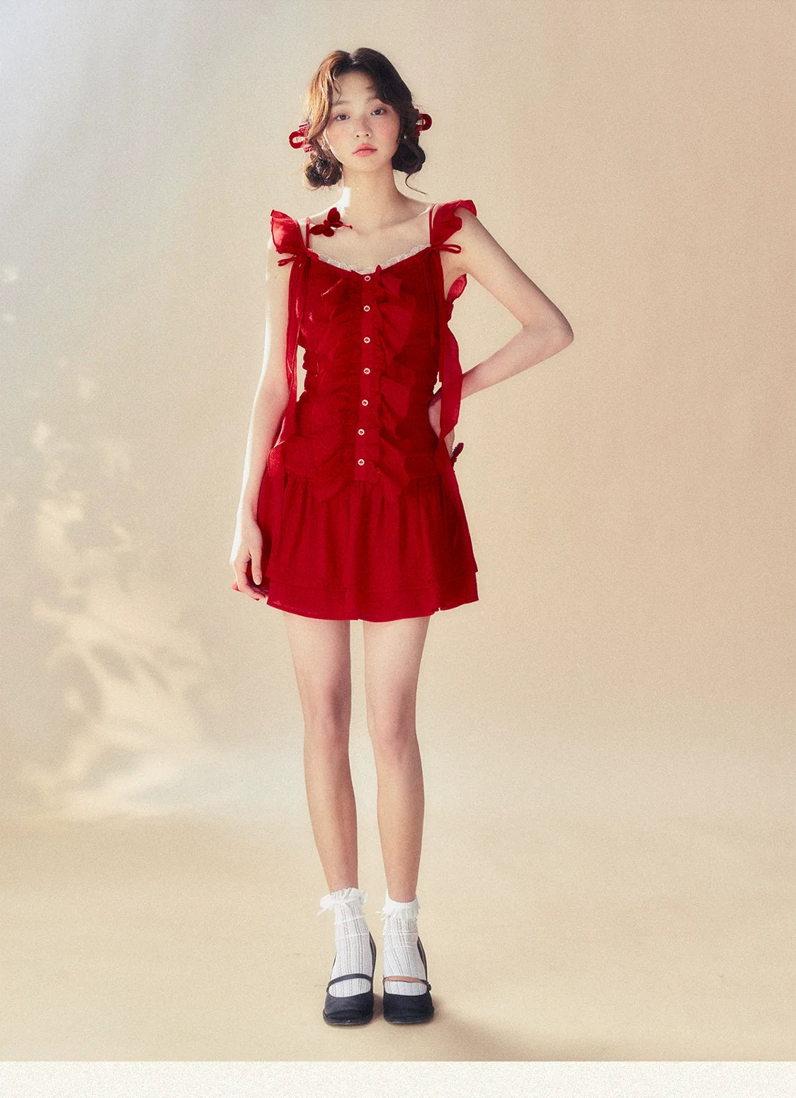 Red Spaghetti Strap Dress