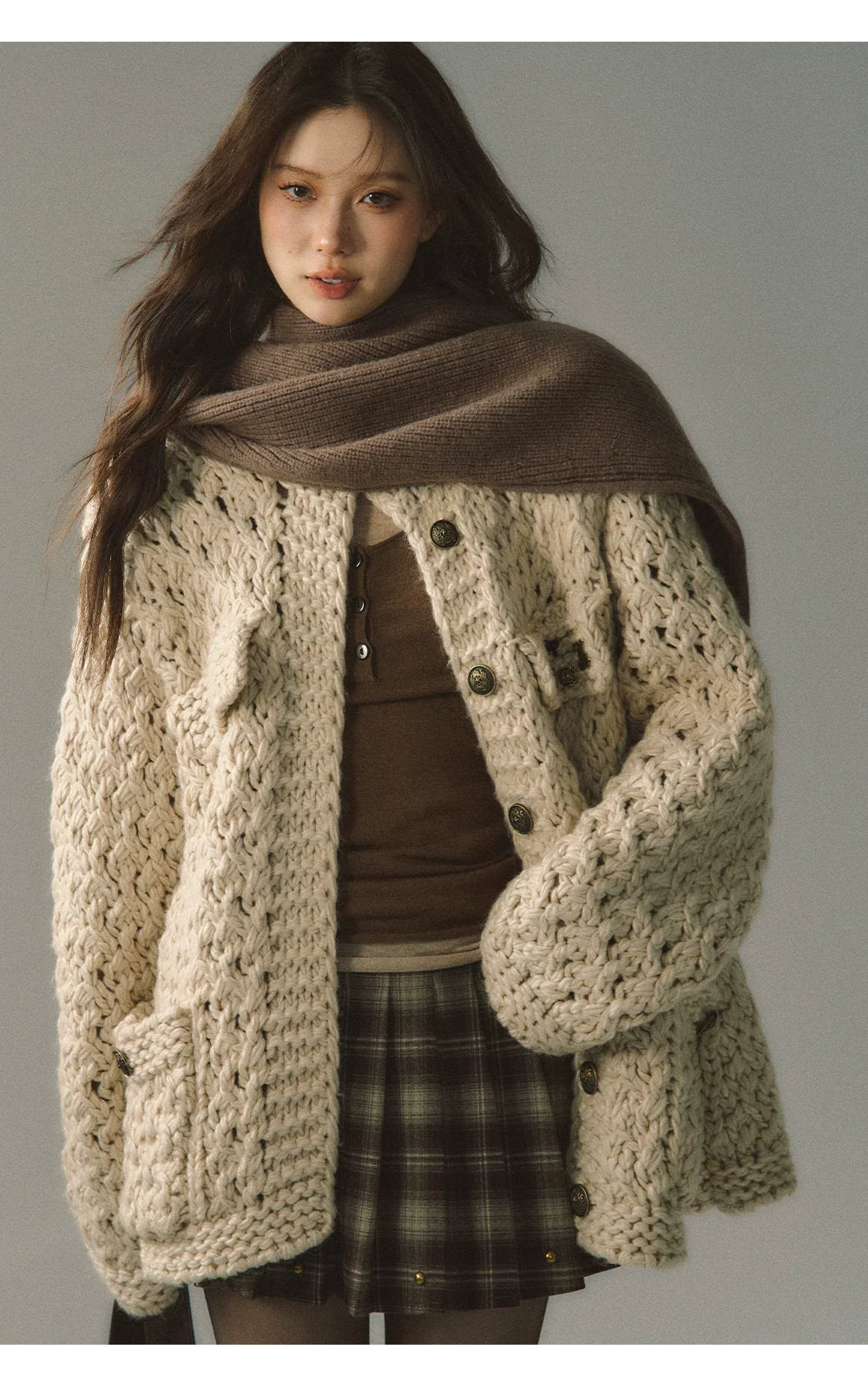 Chunky Yarn Knit Cardigan