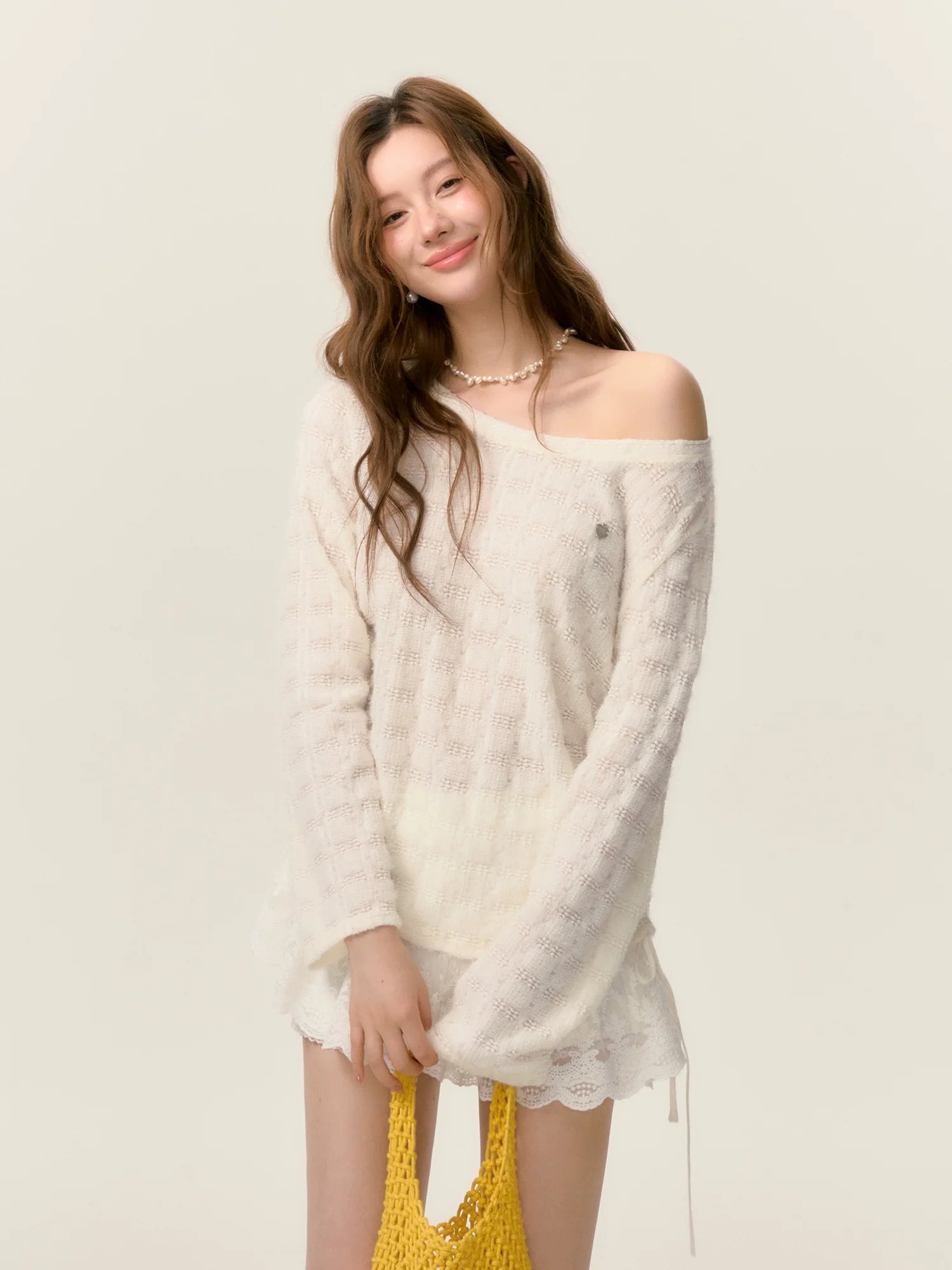 Long Sleeve Lace Patchwork Cover-up