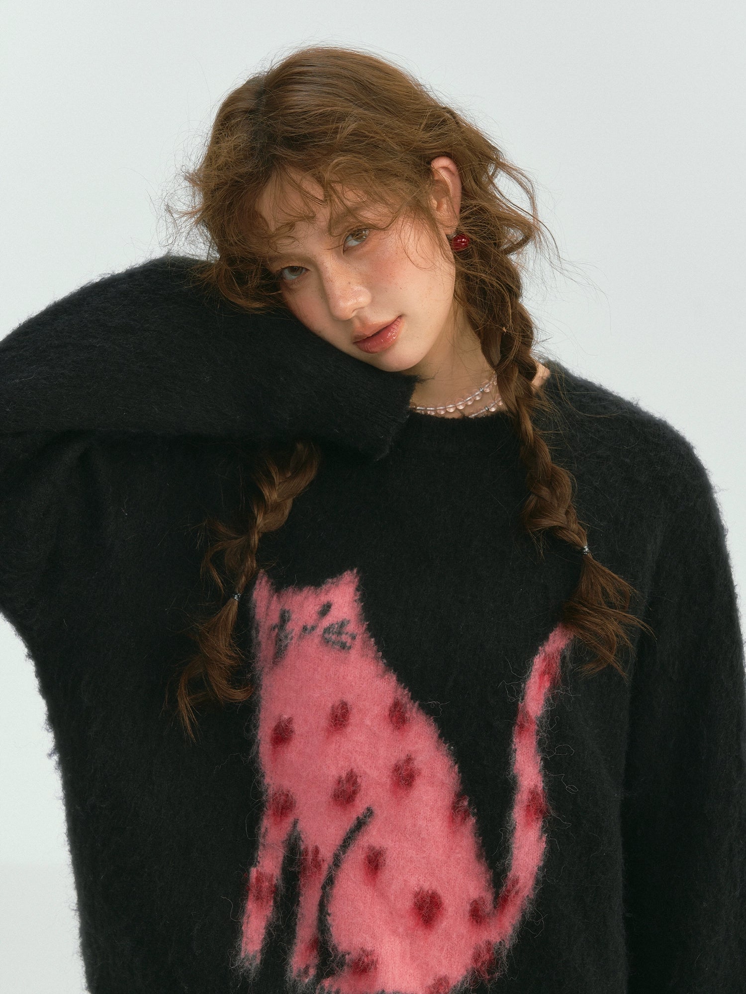 Lucky Cat Fuzzy Sweater
