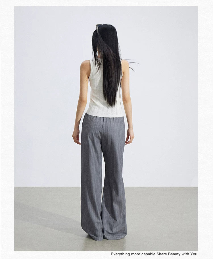 Striped Wide-Leg Pants