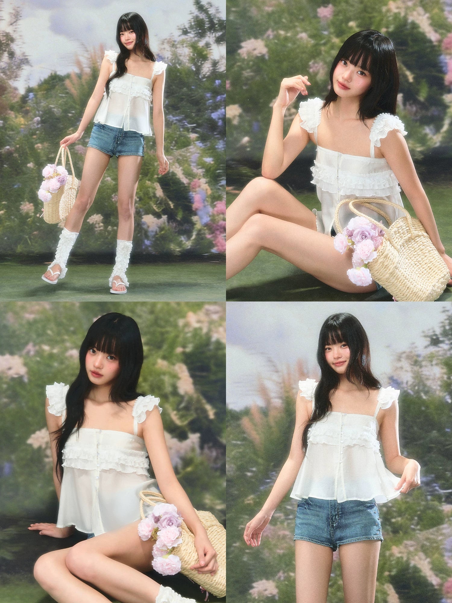 Square-Neck Babydoll Top