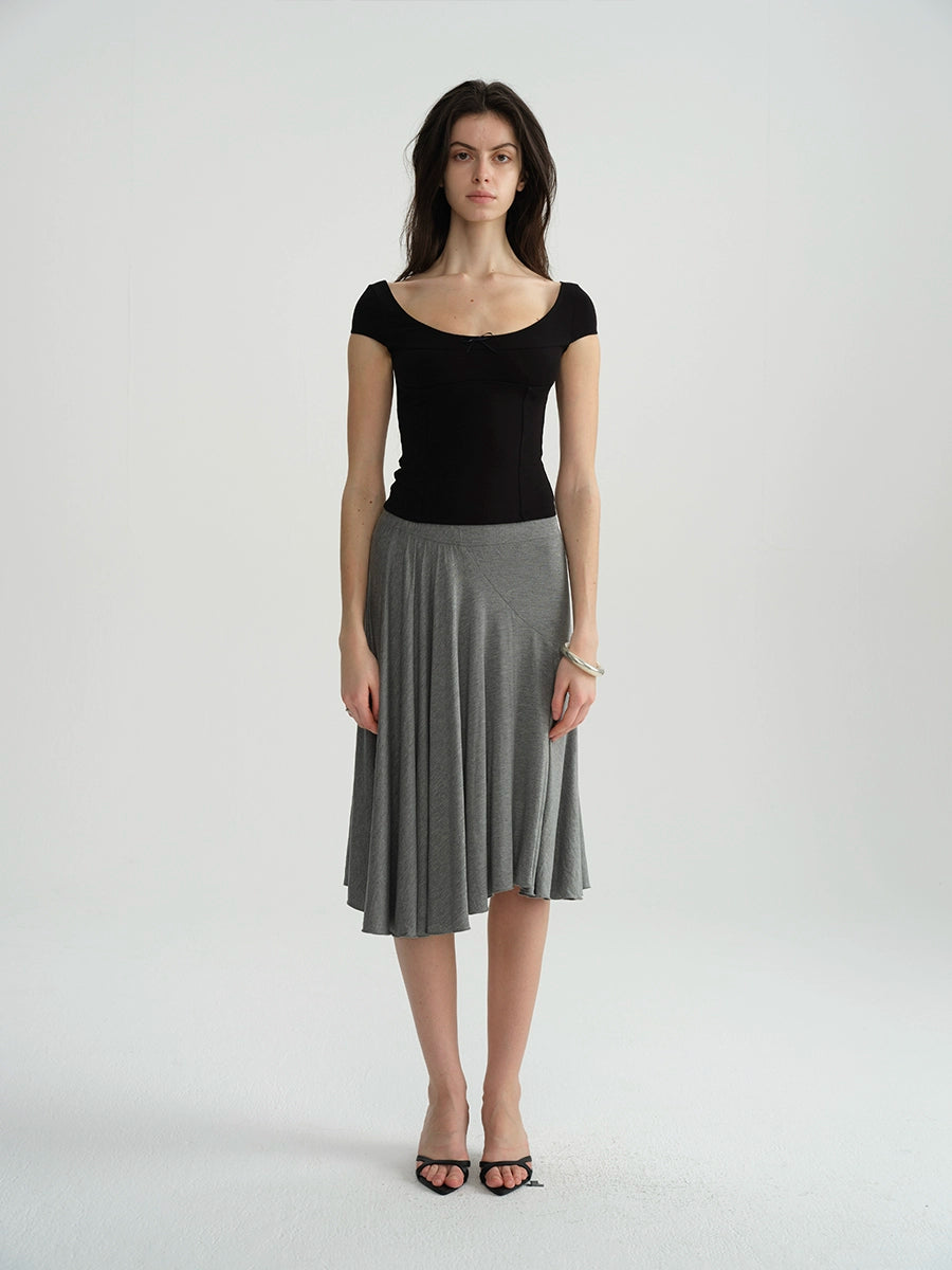 Herringbone Crewneck Slim Tee