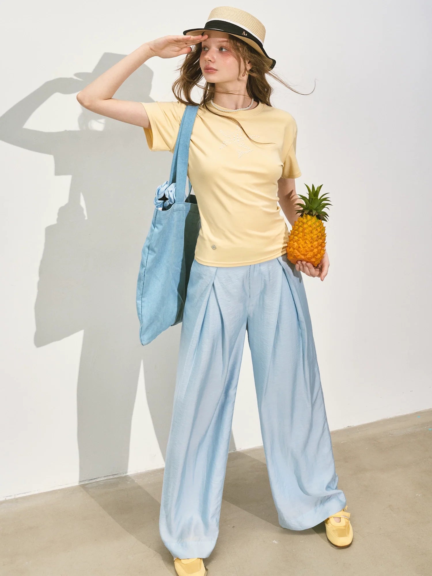 Slim-Fit Lazy Half-sleeve T-shirt