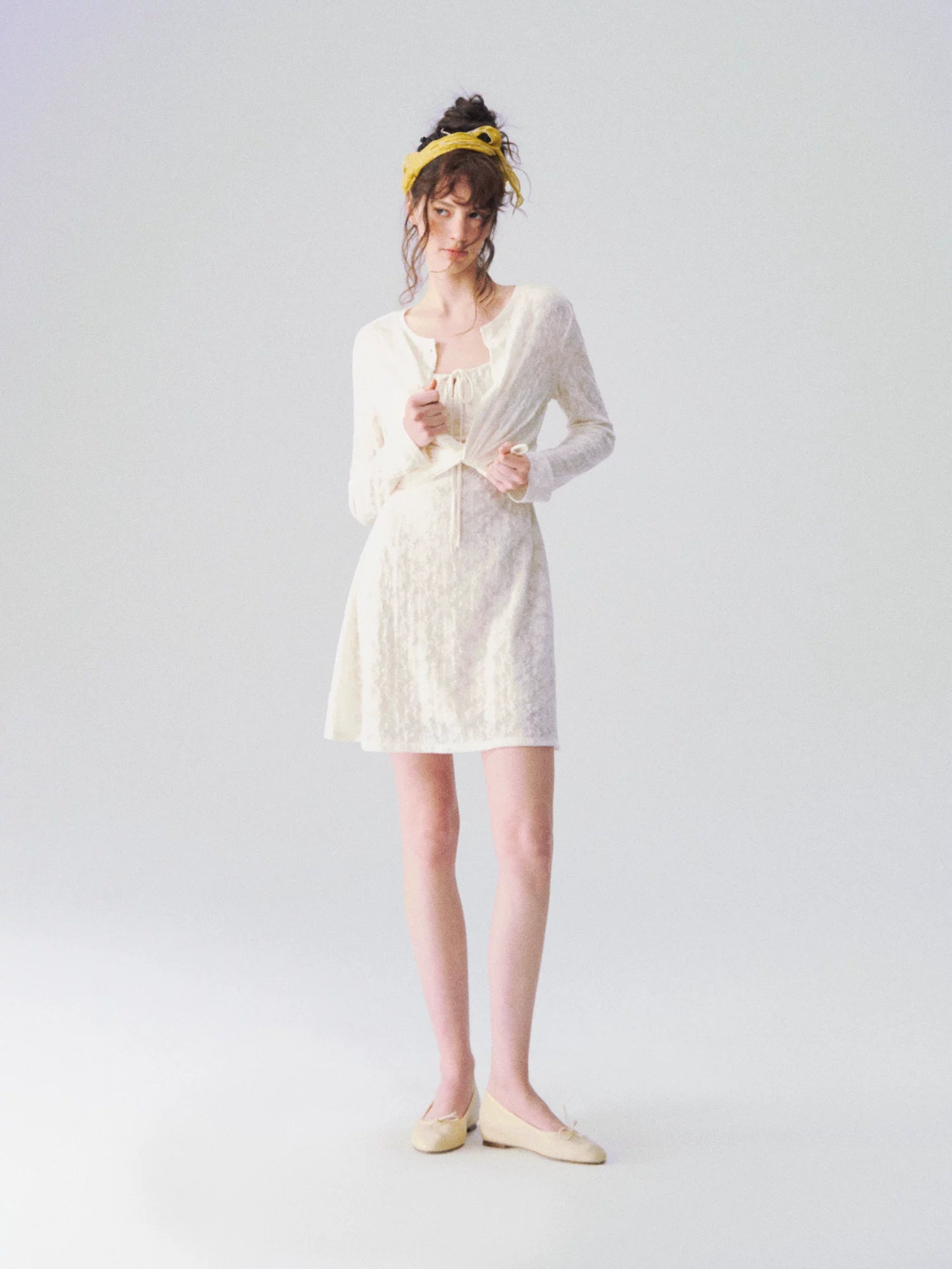 Jacquard Texture Slip Dress