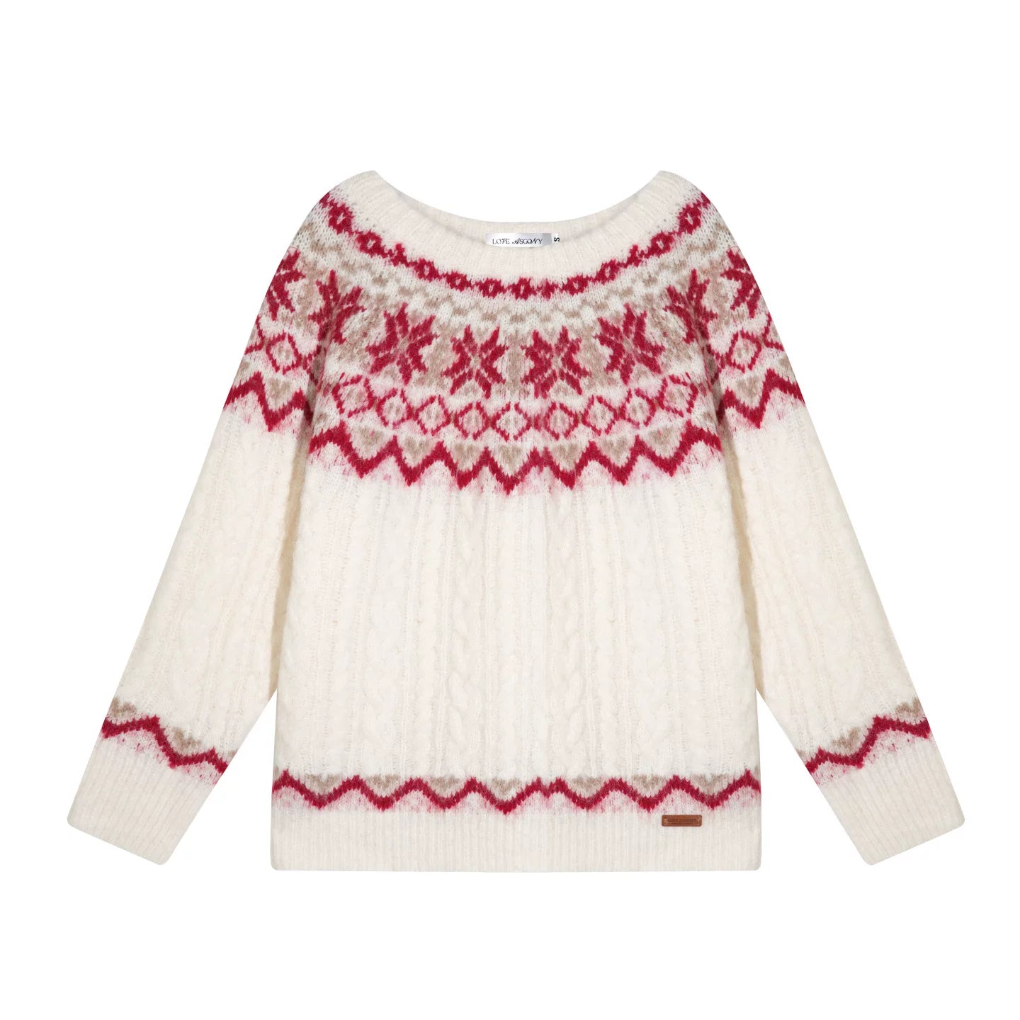 Fair Isle Cable Knit Sweater