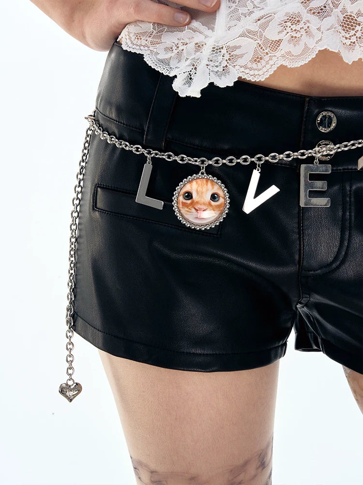 Large Face Cat Waist Chain