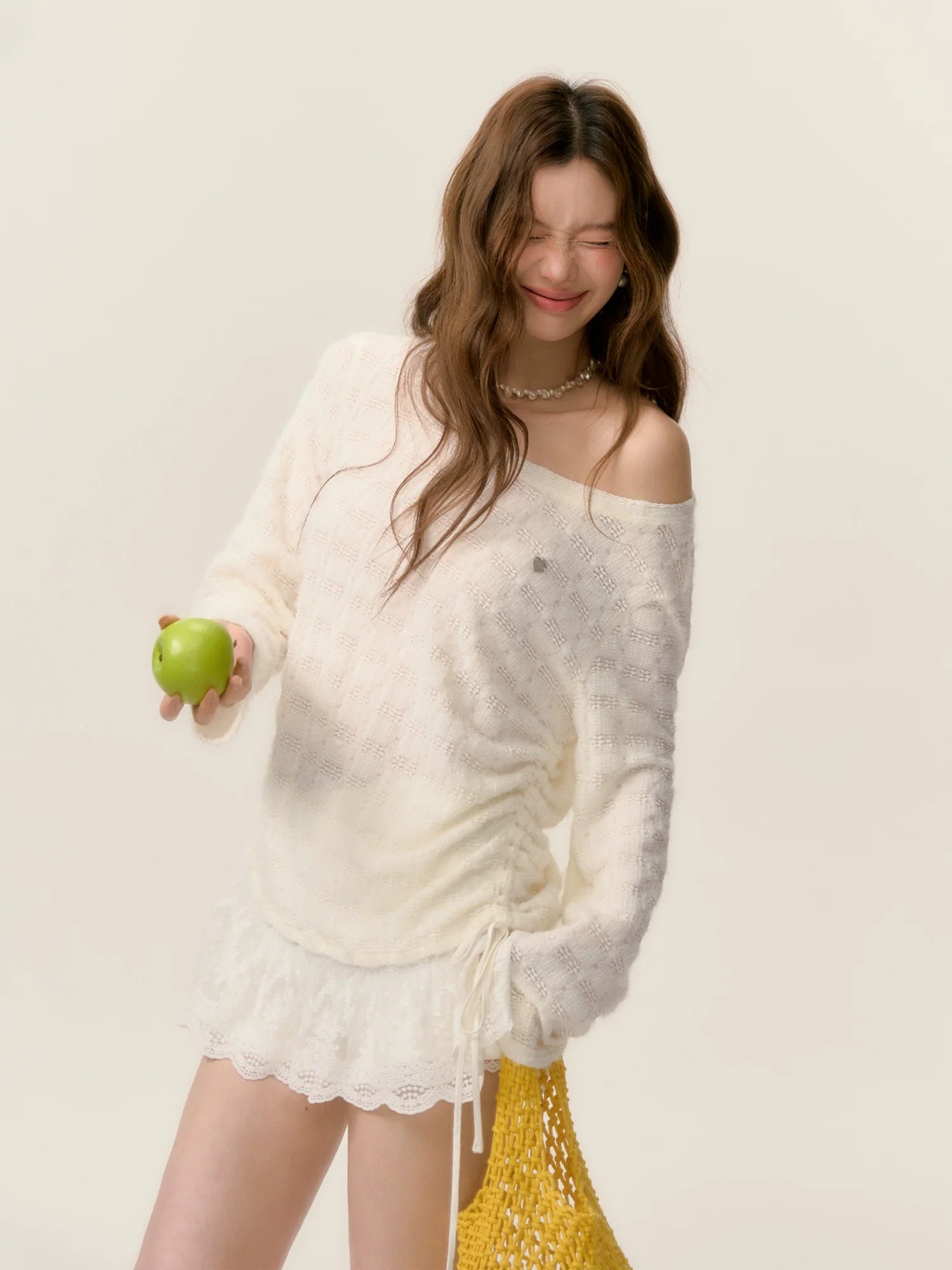 Long Sleeve Lace Patchwork Cover-up