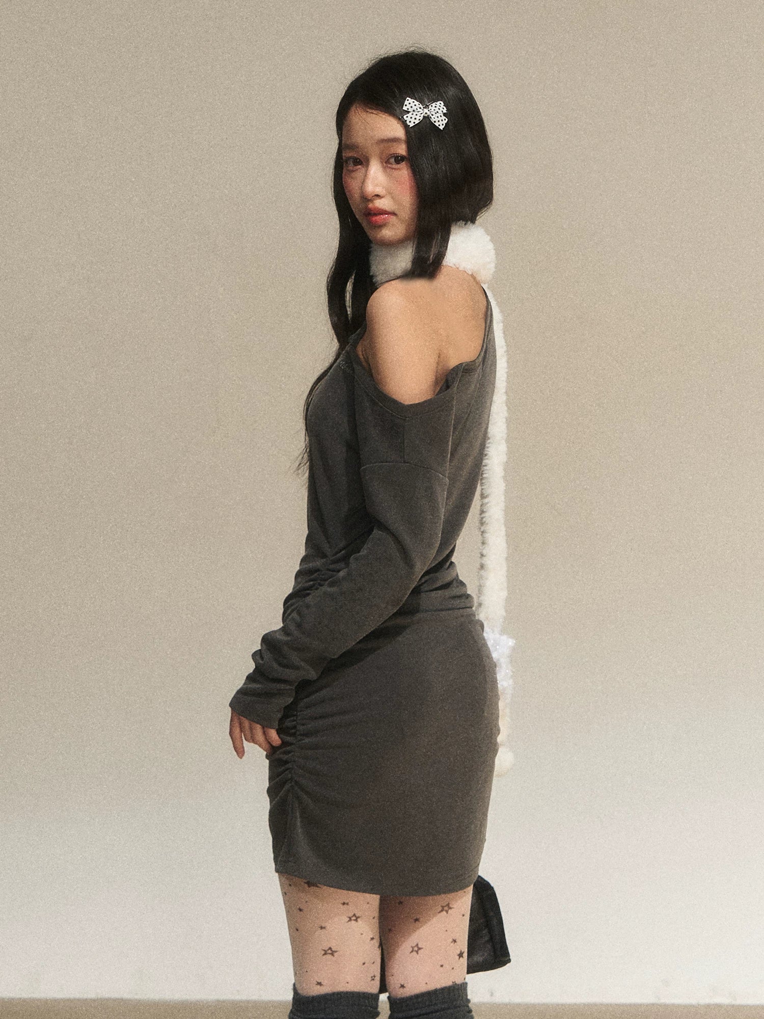 Lace Strap Asymmetrical Dress