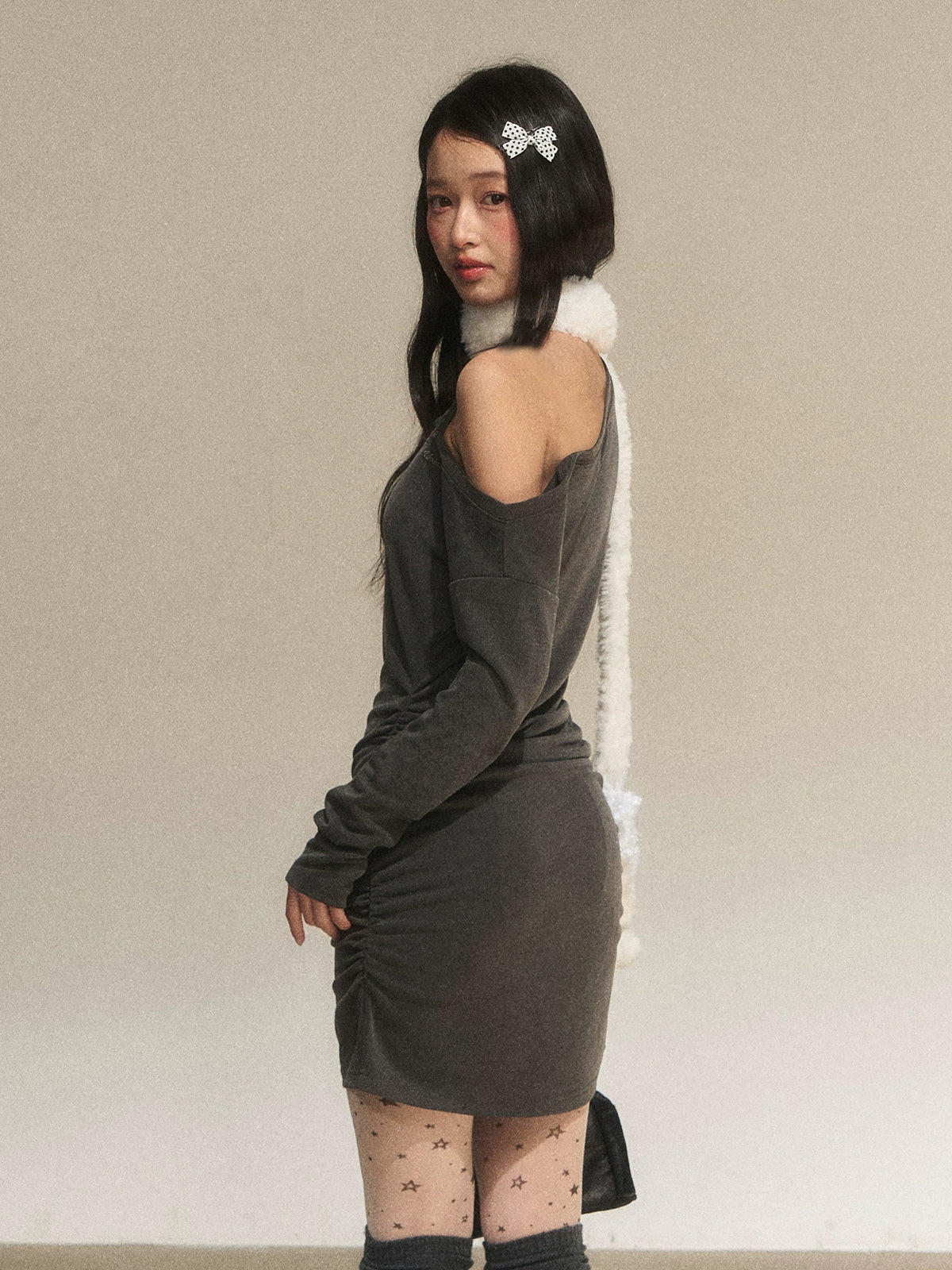 Lace Strap Asymmetrical Dress