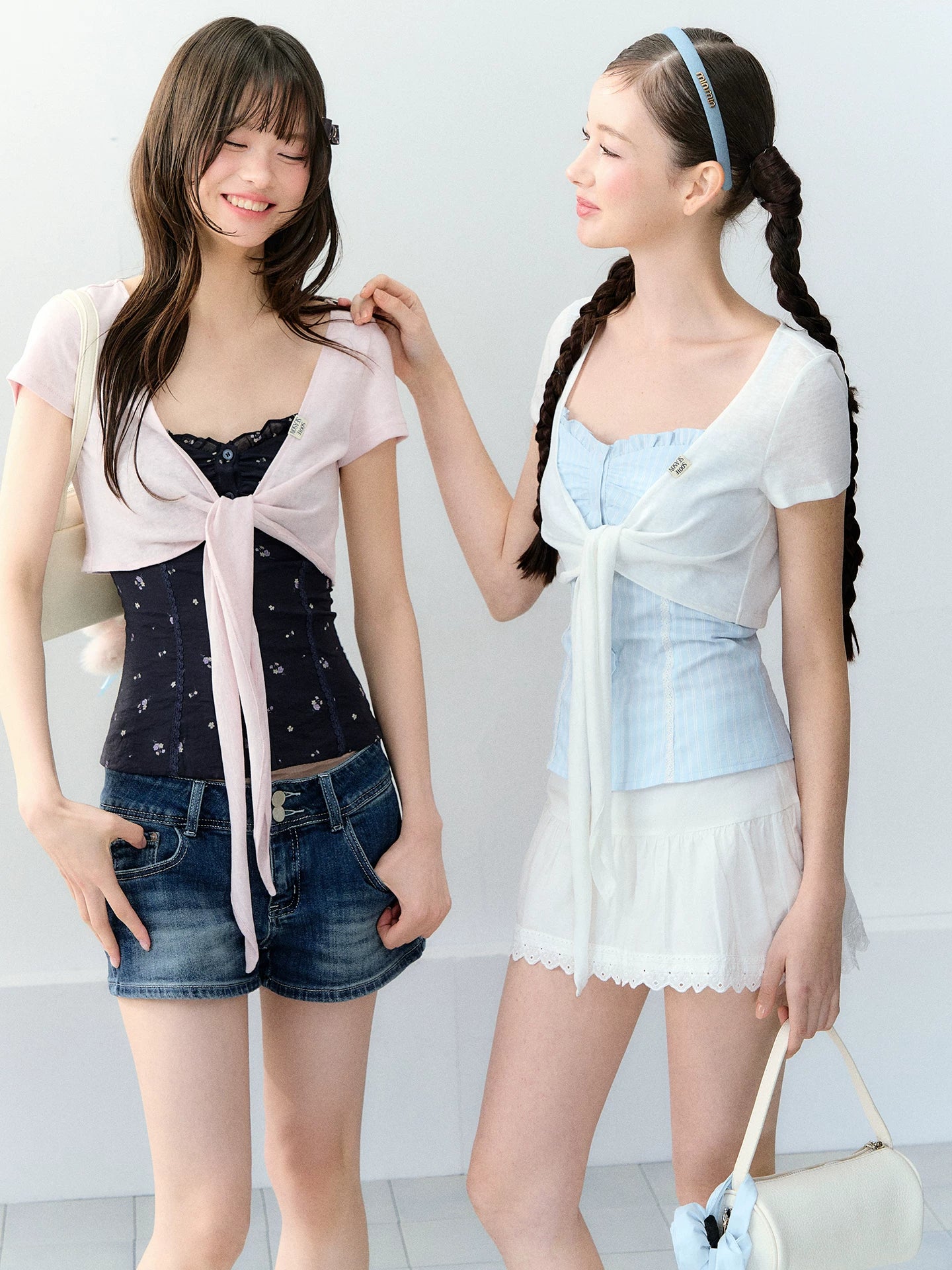 Ruched Cami & Cardigan Set
