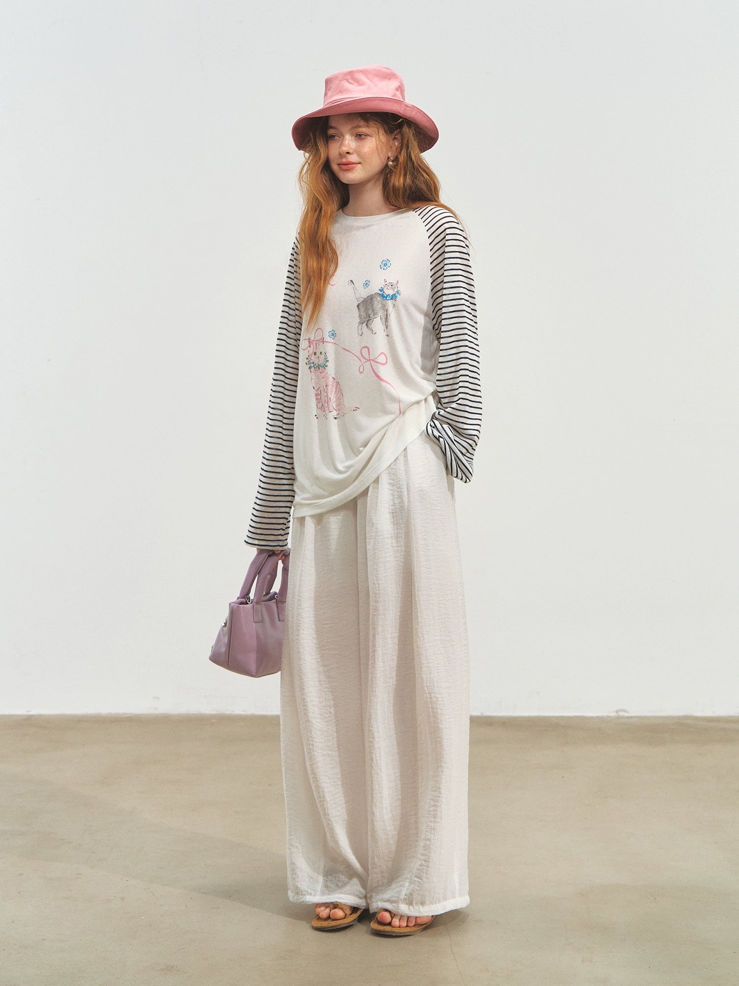 Striped Spliced Sunscreen Cover-up