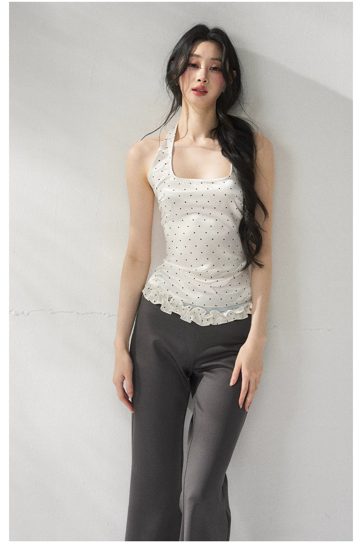 Lace Polka Halter Set