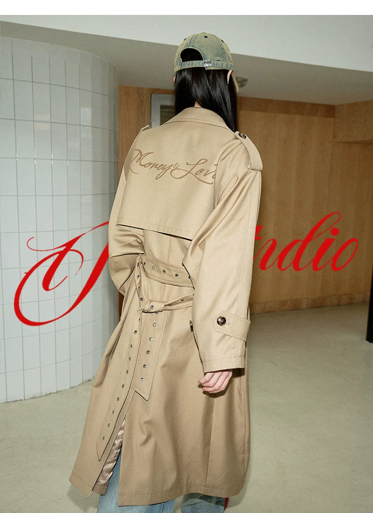 Khaki Double-Breasted Coat