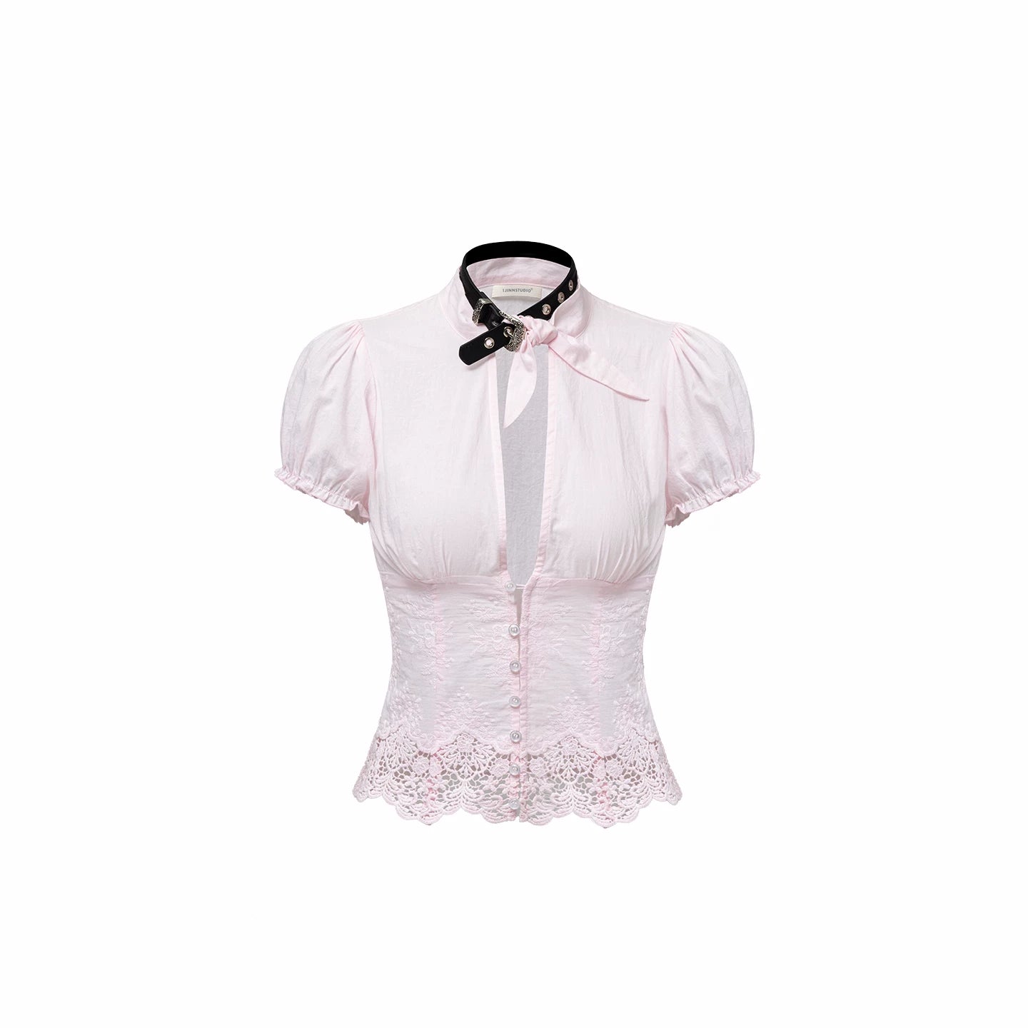 French V-Neck Ruffle Shirt