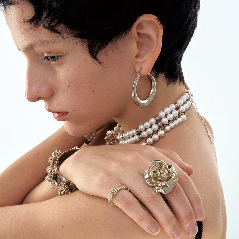 Rose Diamond Set Ring