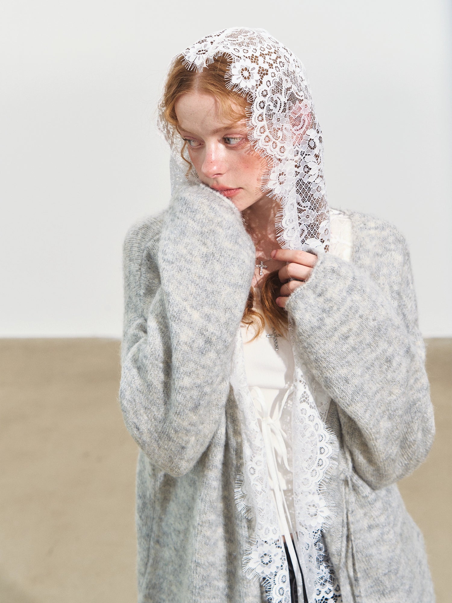 White Lace Patchwork Blouse