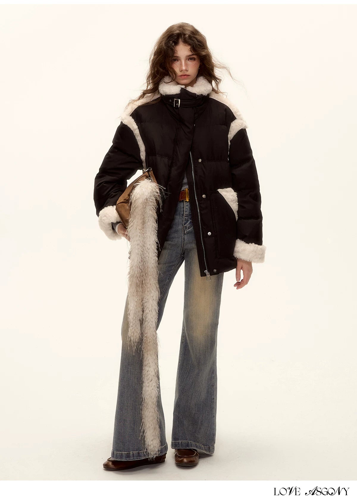Sherpa Panel Down Jacket
