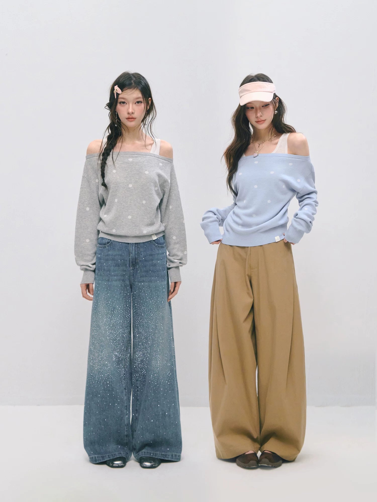 Off Shoulder Knit Sweater