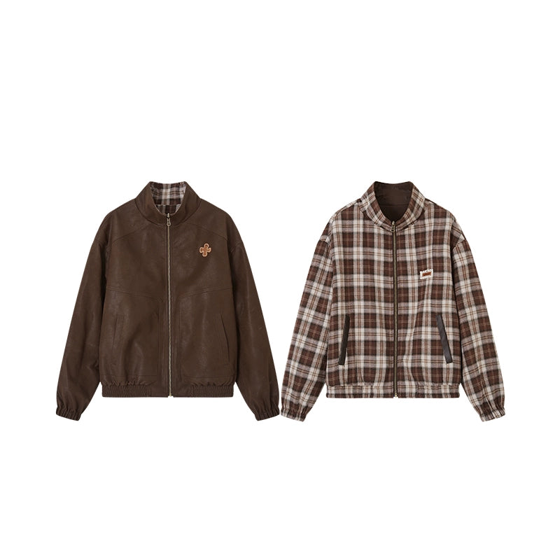 Reversible Vintage Stand-Collar Jacket