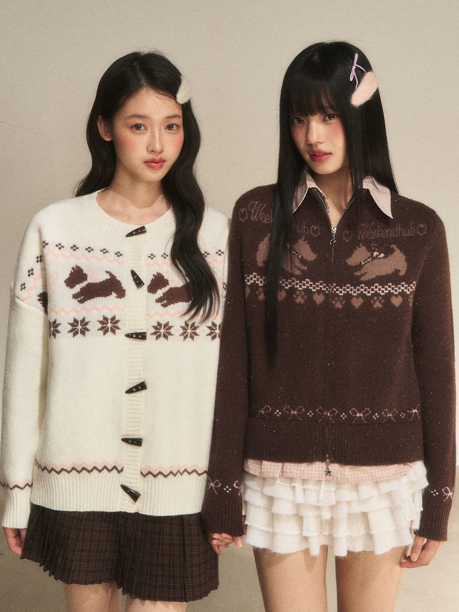 Fair Isle Toggle Cardigan