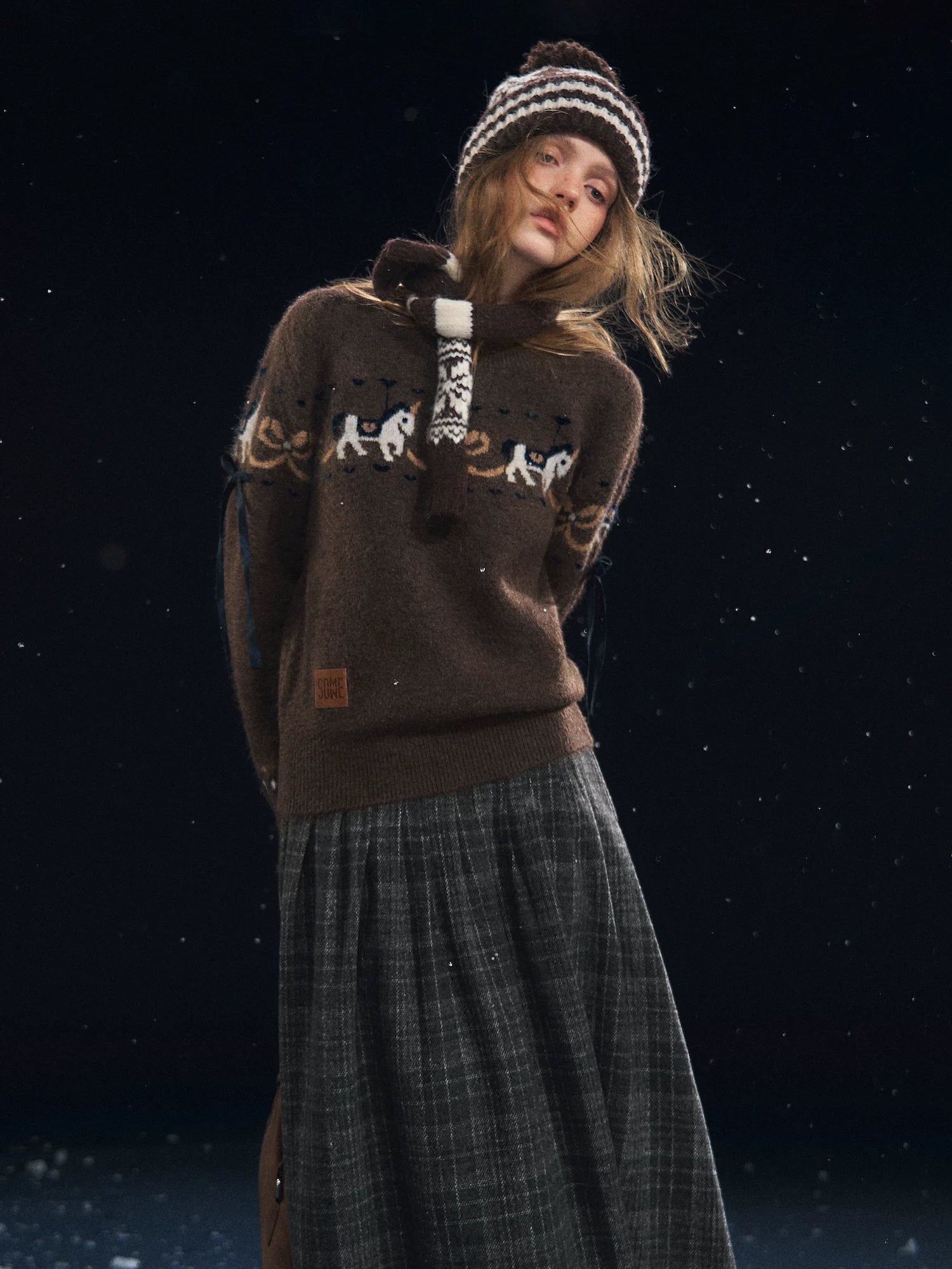 Carousel Jacquard Knit Sweater