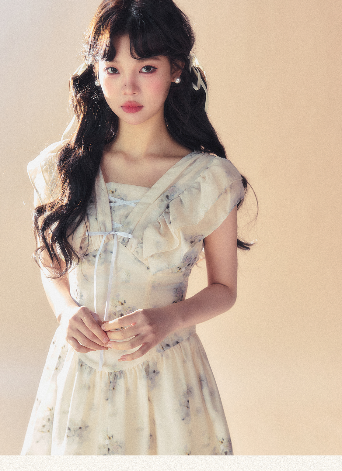 Light Purple Floral Mini Dress