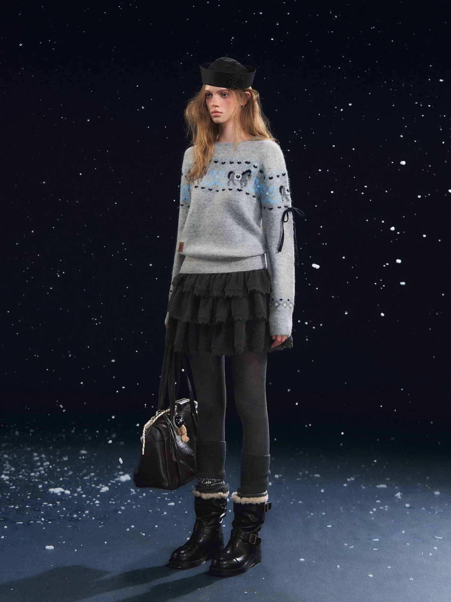 Carousel Jacquard Knit Sweater