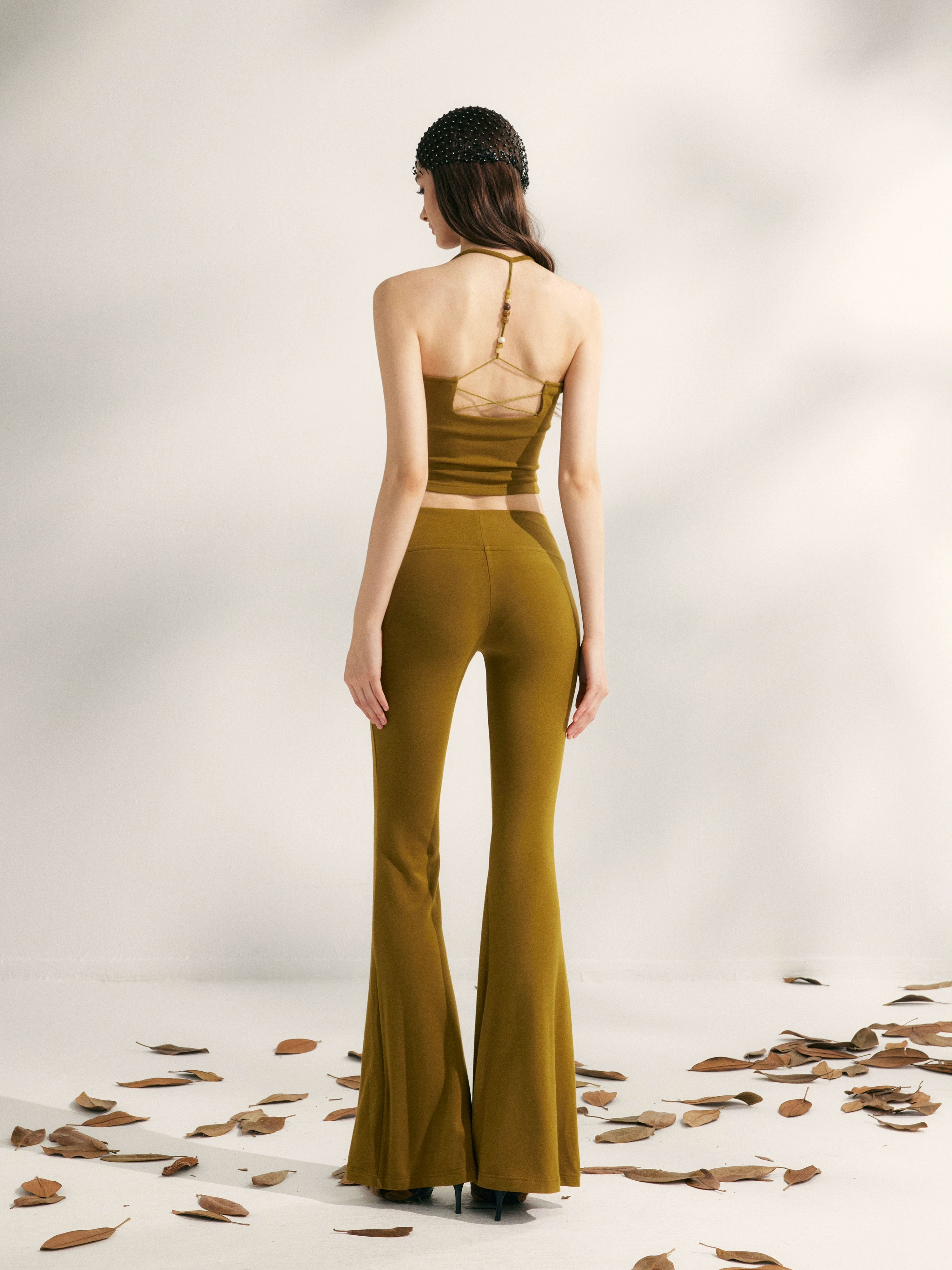 Lazy Weekend Beaded Tank Top & Yoga Pants Set