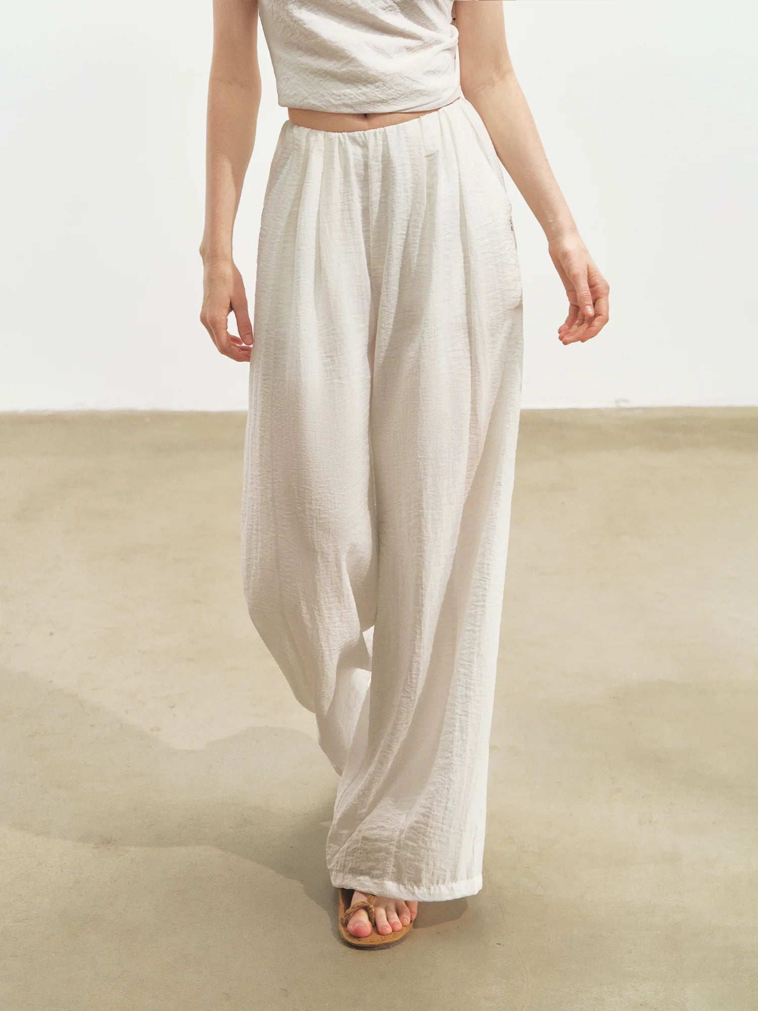 Draped Lazy Asymmetric Shoulder Convertible Top Set