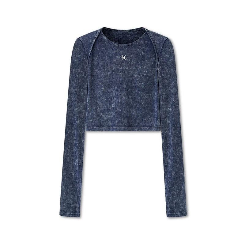 Washed Denim Long-Sleeve T-shirt