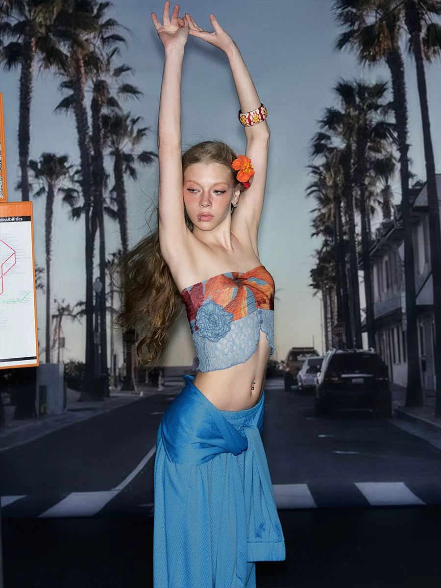 Summer Island Lace Tube Top